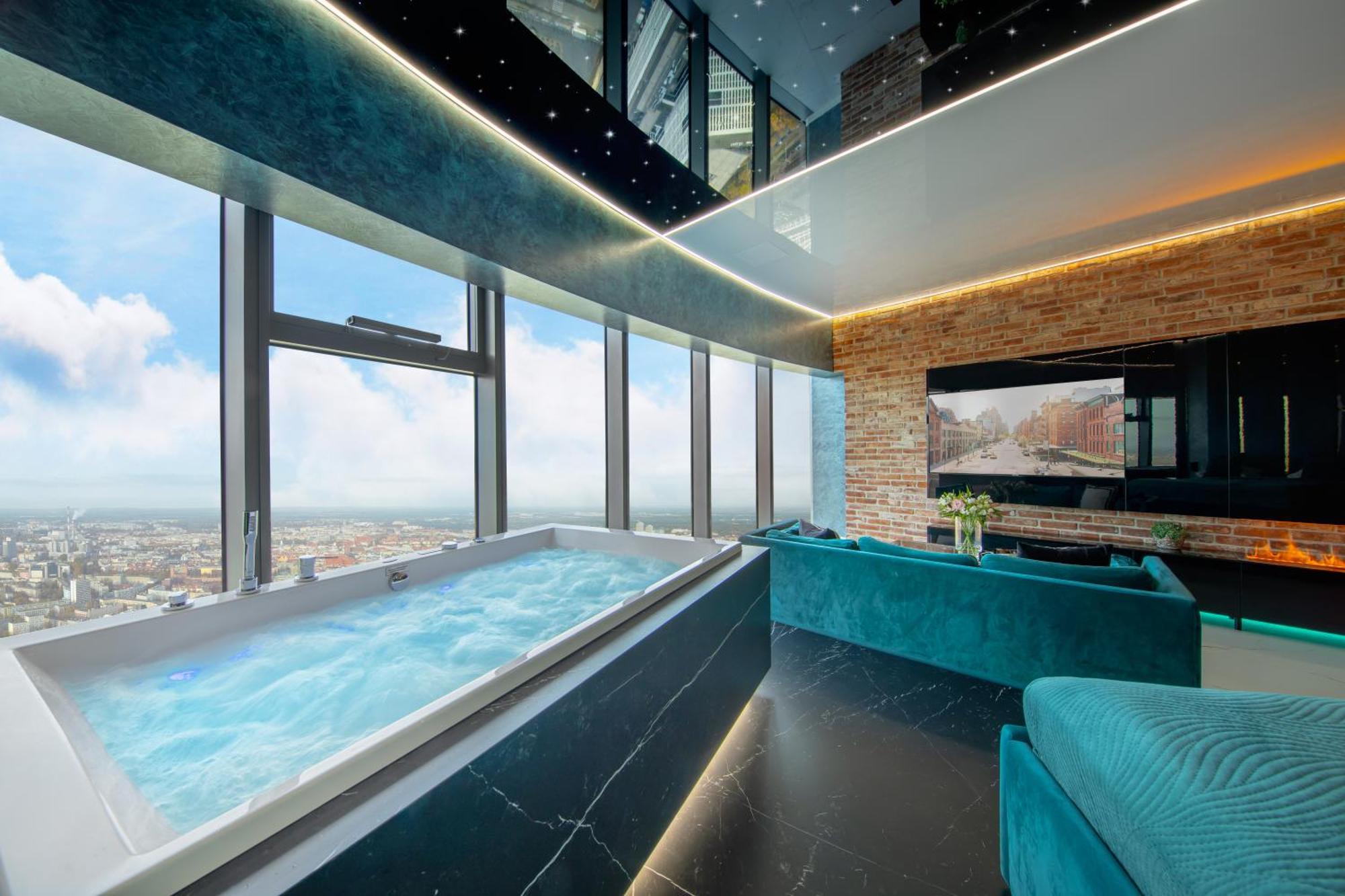 Apartamenty Sky Tower Z Jakuzzi Przy Oknie Breslavia Exterior foto